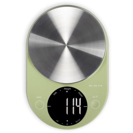 Balance de cuisine électronique - LIVOO - DOM493M - Max. 5 kg - 4 unités de mesure - Touches sensitives - Ecran LCD rétroécl