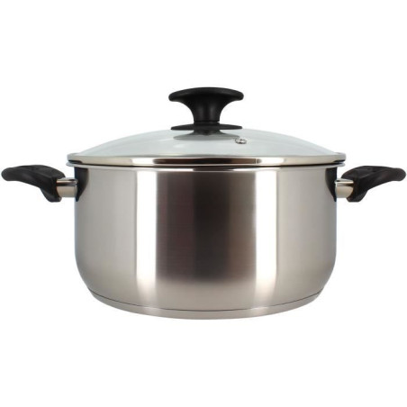 Faitout - MENASTYL - 6020256 - En acier inoxydable - 24 cm - Tous feux dont induction