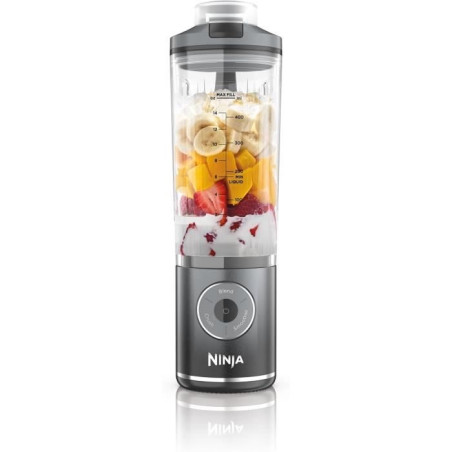 Blender portable NINJA Blast Max - BC251EULD - bol 530 ml - autonomie 2h - sans fil - sans BPA - gris