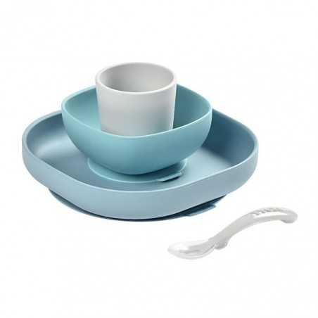 Coffret repas - BEABA - 4 pieces - En silicone - Galet