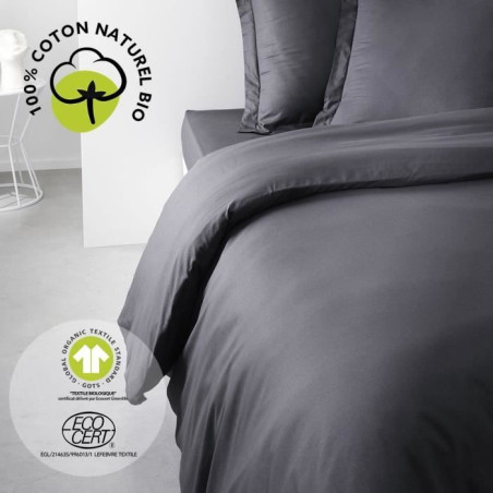 Parure de lit - TODAY - 220 x 240 cm - Coton 100% - Organic - Certifié GOTS et oeko-Tex