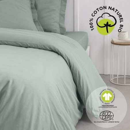 Parure de lit - TODAY - 220 x 240 cm - Coton 100% - Organic - Certifié GOTS et oeko-Tex
