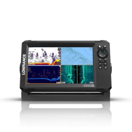 Combiné GPS sondeur - LOWRANCE - Eagle 9 - Sonde TripleShot HD - Écran IPS - Résistance IPX7