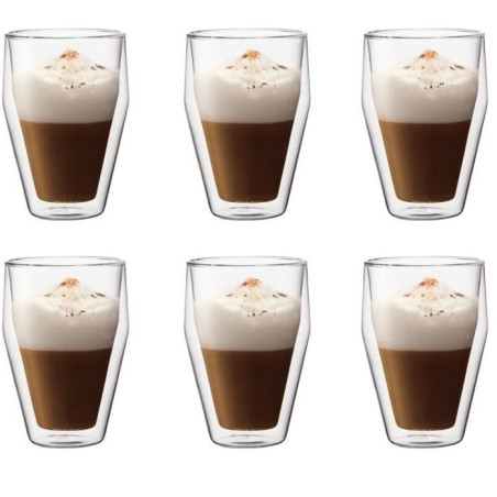 Set 6 verres thermo - BODUM - Titlis - Double paroi - 0.35 l - Transparent