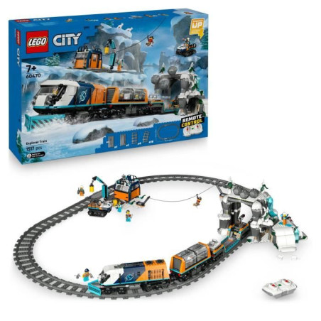 LEGO City 60470 Le Train Express des Explorateurs en Arctique - Jeu pour Garçon des 7 ans