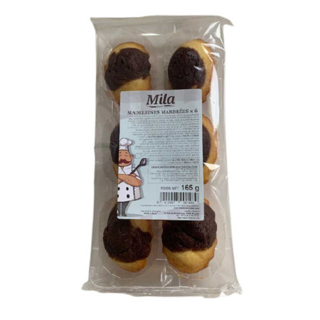 Madeleines marbrées chocolat 165g