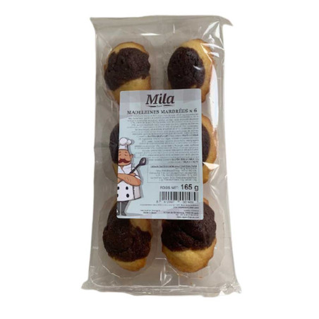 Madeleines marbrées chocolat 165g