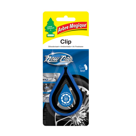 Désodorisant voiture Clip new car bleu