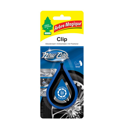 Désodorisant voiture Clip new car bleu