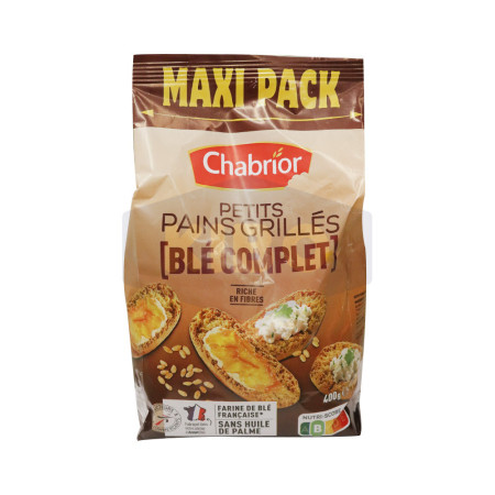 Petits pains grillés blé complet 400g