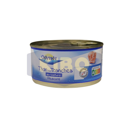 Thon en tranches au naturel albacore 140g