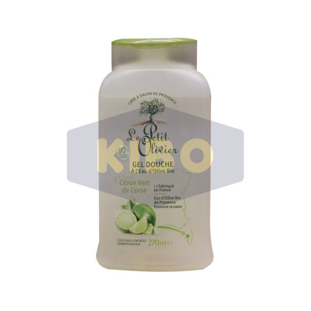 Gel douche à l'eau d'olive bio et citron vert 270ml