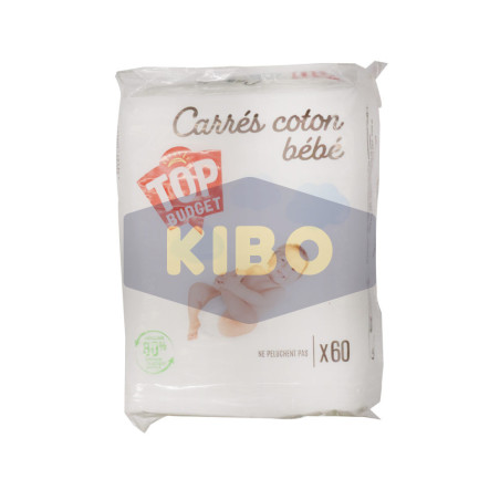 Coton carré pour bébé 60 pièces