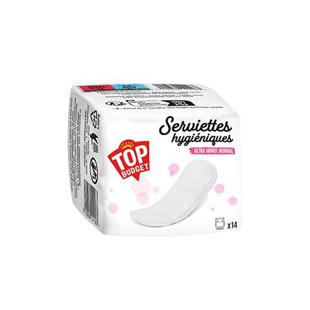 Serviettes hygiéniques ultra mince normal x16