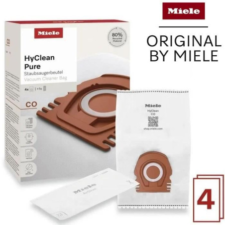 Sac aspirateur - MIELE HyClean Pure CO - 4 sacs - 4,5 L - Compatible Guard M1 - Cuivre