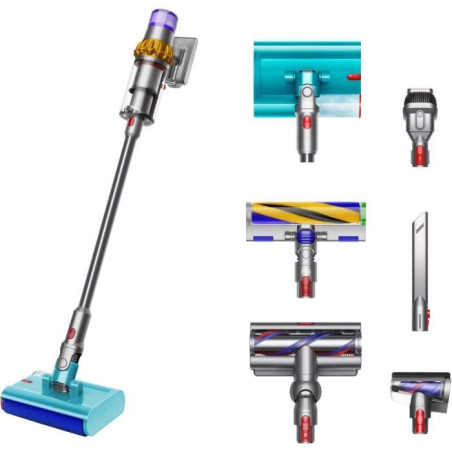 DYSON V15s Detect Submarine - Aspirateur Balai sans Fil - 240 airwatts - Brosse a rouleau humide Submarine