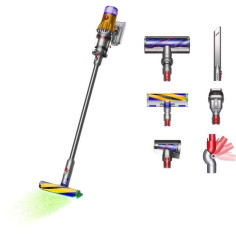 DYSON V12 Detect Slim Absolute - Aspirateur Balai sans fil - Puissance 150 AW Brosse avec lumiere intégrée