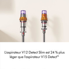 DYSON V12 Detect Slim Absolute - Aspirateur Balai sans fil - Puissance 150 AW Brosse avec lumiere intégrée