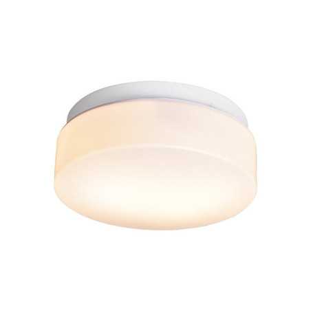 Plafonnier salle de bain 2xe27 d25 plastique/métal ip44 blanc 1er prix