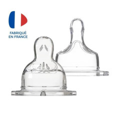 Dodie Biberon Sensation+ Anti-Coliques Tétines Plates Col Large Débit 3 +6m 2 tétines