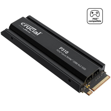CRUCIAL - P310 - SSD interne -&nbsp;4&nbsp;To -&nbsp;PCIe&nbsp;Gen4 NVMe&nbsp;M.2 - Avec dissipateur - Vitesse lecture Jusqu'a 7100 Mo/s - CT4000P310SSD5