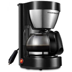 Cafetiere THOMSON - 0.65 L - 4/6 tasses - 12V 170 W - Finition acier inoxydable - Maintien au chaud automatique
