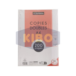 Copies doubles perforées grands carreaux A4 200pages