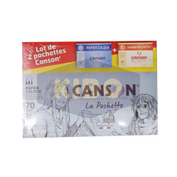 Lot de 1 pochette papier calque 12 feuilles A4 70g/m² et 1 pochette de papier millimétré 12 feuilles A4 90g/m²