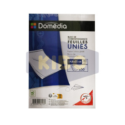 Bloc de correspondance feuilles unies 14