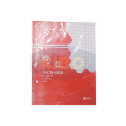 Feuille mobile 5/5 blanc 100 pages 17x22 cm