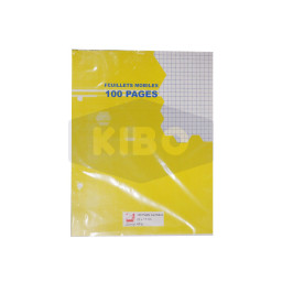 Feuille mobile seyes blanc 100pages 17x22cm