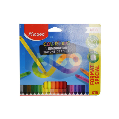 18 Crayons de couleur color'peps infinity