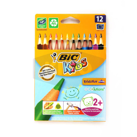 12 Crayons de couleur Evolution Triangle