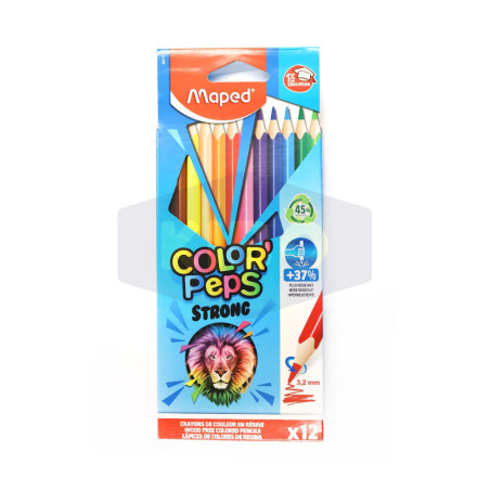 12 Crayons de couleur Colopeps Strong