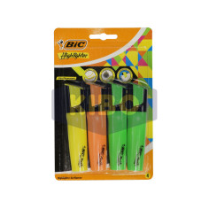 Surligneurs biseau 4 couleurs assorties