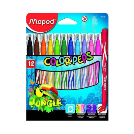 Feutre Color'Peps Jungle 12 couleurs