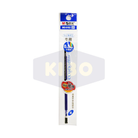 Recharge pour stylo gel bleu 0,5mm