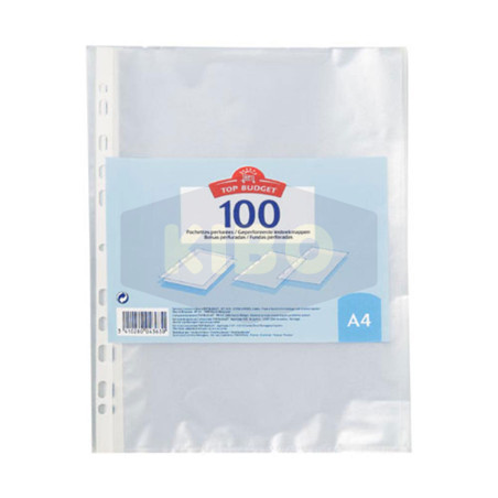 100 Pochettes perforées A4