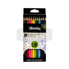 12 Crayons de couleur 18cm
