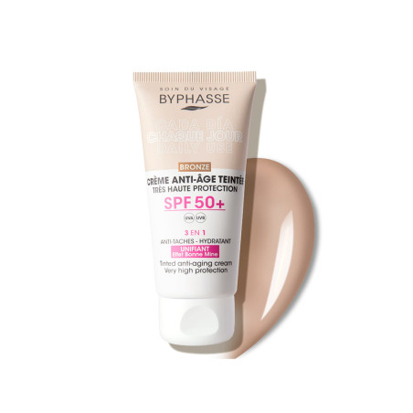 Crème anti-âge spf 50+ teintée bronze 50ml