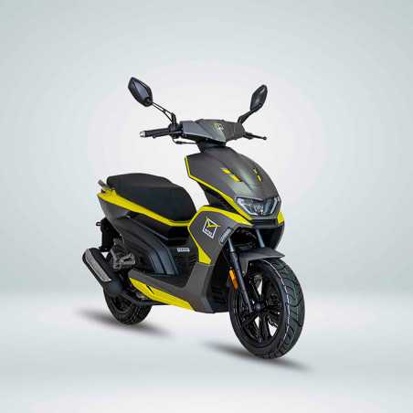 Scooter 150CC NITRO X1 150 gris mate / jaune