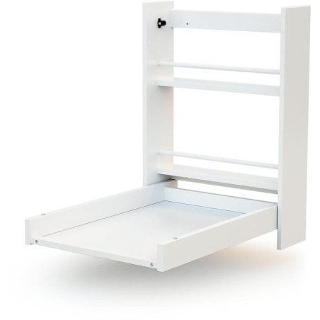 AT4 - Table a langer murale rabattable en bois EAZY Blanc - Taille unique