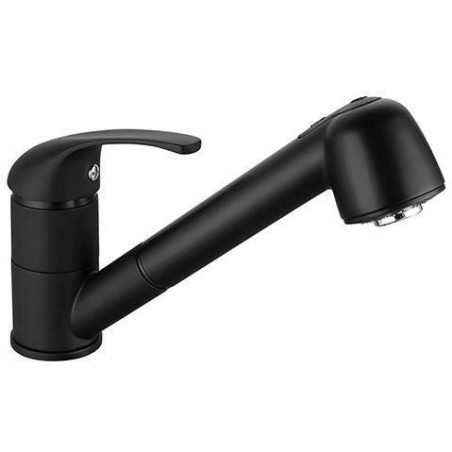 Mitigeur évier de cuisine - Noir mat - Bec orientable - Cartouche céramique Ø 40 mm - EDOUARD ROUSSEAU - Bago