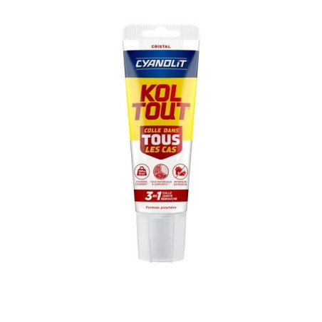 Colle de fixation et d'étanchéité - CYANOLIT - Cristal - Tube 125 ml - Transparent - Pratique et flexible