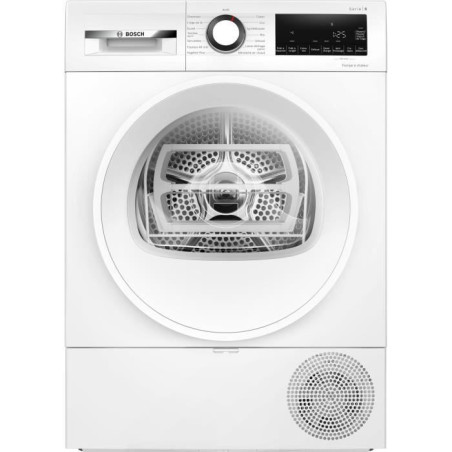 Seche-linge pompe a chaleur BOSCH WQG133DTFR SER6 - 8 kg - Induction - L60cm - Classe C - Blanc
