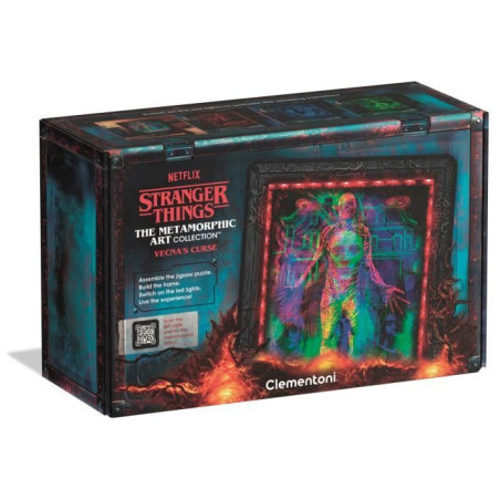 Puzzle Cadre Lumineux Vecna - CLEMENTONI - Stranger Things -14 Ans - 520 pieces - Effets Visuels LED - Univers Série Netflix