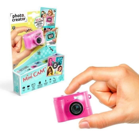 Canal Toys – Photo Creator – Appareil Photo et Vidéo Numérique Mini Cam' – Compact - avec Porte-clé et Carte SD 1Go Inc
