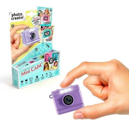 Canal Toys – Photo Creator – Appareil Photo et Vidéo Numérique Mini Cam' – Vintage - avec Porte-clé et Carte SD 1Go Inc