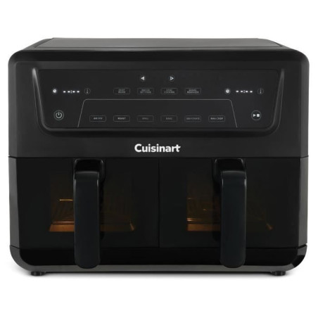 Friteuse sans huile CUISINART - Airfryer AFD10XBLE - Capacité 10,4L - Double cuves - Noir - 2400W