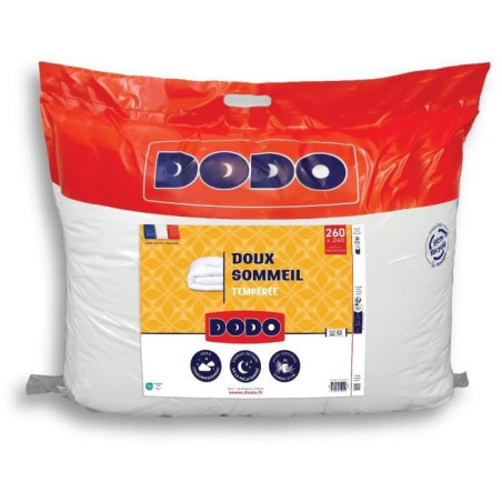 Couette Tempérée 300 g/m² -DODO - DOUX SOMMEIL - 240 x 260 cm - Blanc